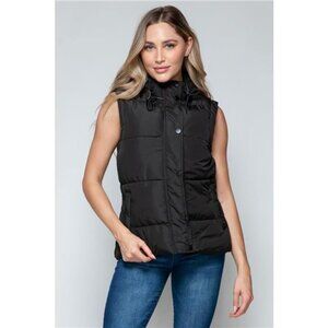 Snobbish‎ Snap and Zip Closure Hooded Vest